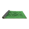 thumbnail image 2 of Ahgly Company Indoor Square Oriental Emerald Green Industrial Area Rugs, 4' Square, 2 of 4