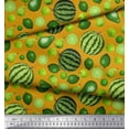 thumbnail image 2 of Soimoi Poly Georgette Fabric Pear,Lemon & Watermelon Fruits Printed Fabric 1 Yard 52 Inch Wide, 2 of 3