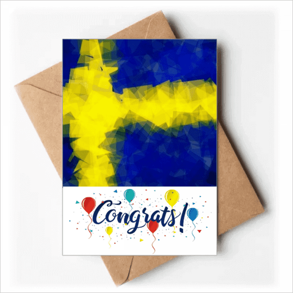 Cartes de Mariage Motif Drapeau Suédois Félicitations Enveloppes de Voeux