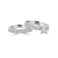 thumbnail image 3 of 1 1/4ct Vintage Diamond Engagement Wedding Ring Set 14K, 3 of 4