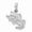 Finest Gold, variant on Sterling Silver Polished Jumping Bass Fish Pendant