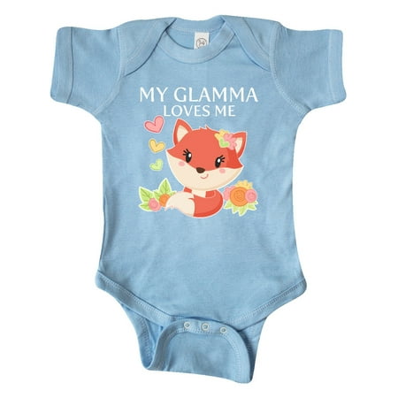 

Inktastic My Glamma Loves Me- little fox Gift Baby Boy or Baby Girl Bodysuit