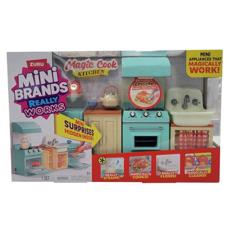 ZURU Mini Brands Really Works Magic Cook Kitchen Set with Mini