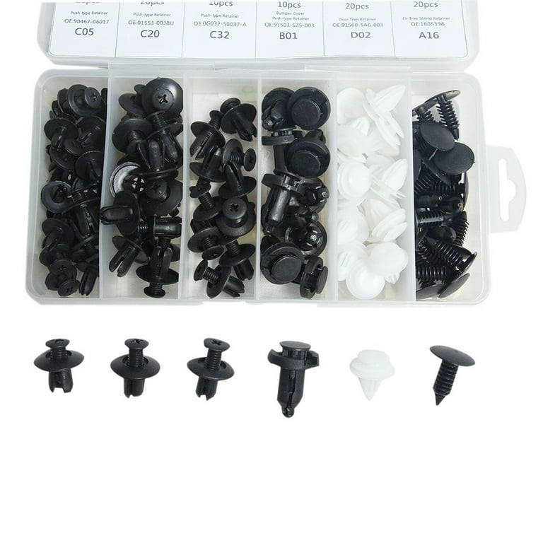 10x Plastic push pin expansion rivet trim clips screw panel fasteners  interior 