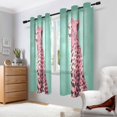 thumbnail image 2 of Yayeee Window Curtains Light Filtering 63"x42" Grommet Panel Pair Home Living Room Decor, Big Pink Cheetah, 2 of 7