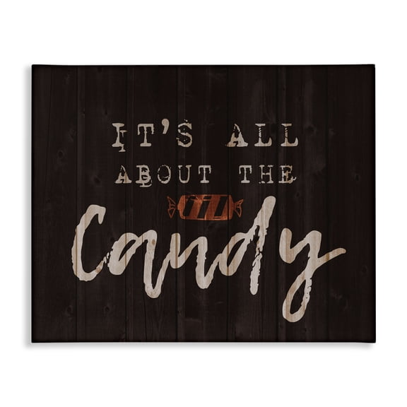 Stupell Industries Rustic Lodge Its All About the Candy Canvas Art, 30 x 24, by Lil' Rue