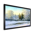 thumbnail image 2 of Designart 'Green Trees In Beautiful Winter Snow Landscape' Traditional Framed Art Print, 2 of 4