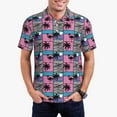 thumbnail image 3 of Balery Hawaii Palms Printed Men’s Short Sleeve Polo Shirt, Midweight Men's Shirt,Golf Polo shirts -X-Large, 3 of 9