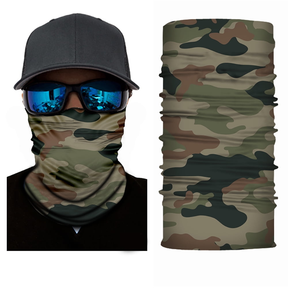 Winter Fleece Thermal Neck Warm Camo Gaiter Face Mask Camouflage Snood Hat Scarf 