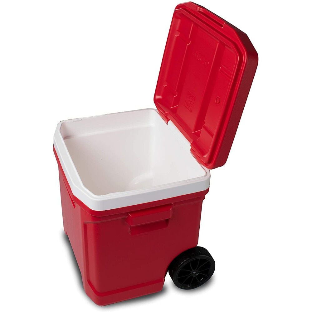 IGLOO Profile II 60 QT Roller Cooler, Red Star