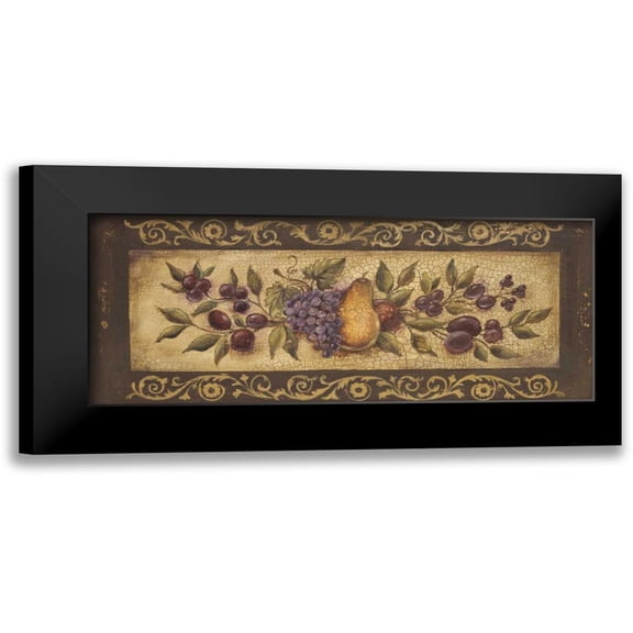 Poloson, Kimberly 14x8 Black Modern Framed Museum Art Print Titled - Opulent Garland I