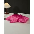 thumbnail image 6 of Move Over Rose Red Satin Pillowcases King, Silk like Satin Pillow Cover Set of 2, Silky Microfiber Solid Pattern, 2 Pack, 6 of 7