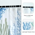thumbnail image 7 of Nautical Coastal Waterproof Fabric Shower Curtain Starfish Seashell Coral Beach Themed Bath Curtain Ocean Shower Curtains for Bathroom with 12 Hooks, 7 of 7