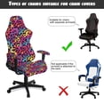 thumbnail image 4 of KUIFORTI Leopard Print Gaming Chair Cover with Armrest Covers Comfortable Gaming Chair Covers Slipcovers 4Pcs Easy Installation Breathable for Home, Shop, Living Room, Office, 4 of 7