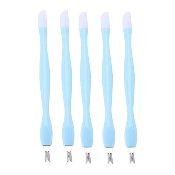 Soidarity Removedor de cutículas portátil para salón de casa, 5 piezas, empujador de uñas de acero inoxidable, accesorios para pedicura de piel muerta Protección de la piel Tipo 2 Soidarity CE015888-02