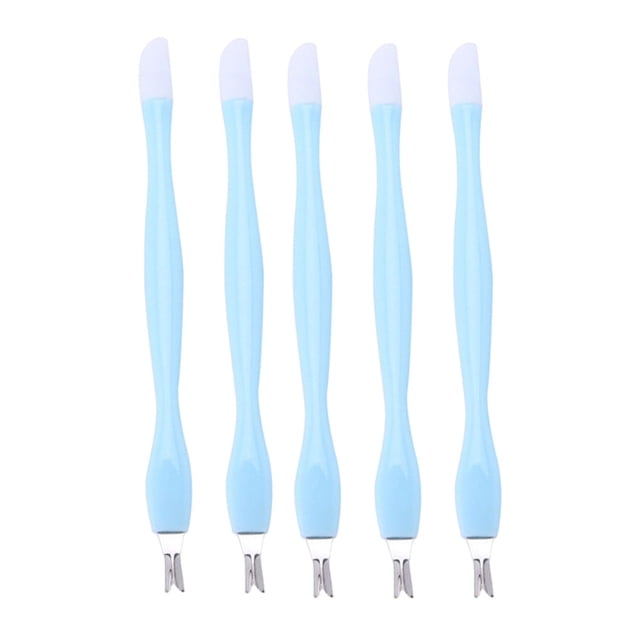Soidarity Removedor de cutículas portátil para salón de casa, 5 piezas, empujador de uñas de acero inoxidable, accesorios para pedicura de piel muerta Protección de la piel Tipo 2 Soidarity CE015888-02