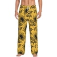 thumbnail image 2 of Picia Autumn Sunflower Mens Soft Woven Cotton Elastic Waistband Sleep Pajama Pant Lounge Sleep Pant With Pockets And Drawstring-XX-Large, 2 of 9