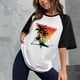 thumbnail image 2 of Tops con estampado de sol de playa de manga corta de ocio con cuello redondo de verano para mujer OAVQHLG3B Store  lin121212, 2 of 5