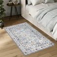 thumbnail image 2 of HOMERRY Area Rug 2x3 Vintage Area Rug Oriental Distressed Small Entryway Rug Thin Rug Chenille Mat, Blue, 2 of 7
