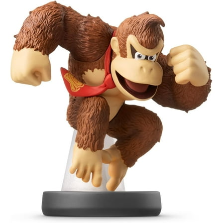 Nintendo Amiibo Collectible Donkey Kong Action Figure, PVC ABS, 4.23 oz