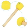 thumbnail image 4 of Esponjas de pintura Uxcell para pintar esponja redonda cepillo de espuma mango de madera amarillo 0.8", 4 of 7