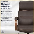 thumbnail image 6 of Finch Neo Two Mid Back Modern Office Chair with Gentle Ergonomic Contours Brown, 6 of 8