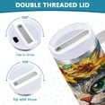 thumbnail image 5 of 40 Oz Car Handle Water Bottle Water Cup Water Bottle Water Jug Coffee Cup Travel Water Bottle Cute Sunflower Cat, 5 of 8