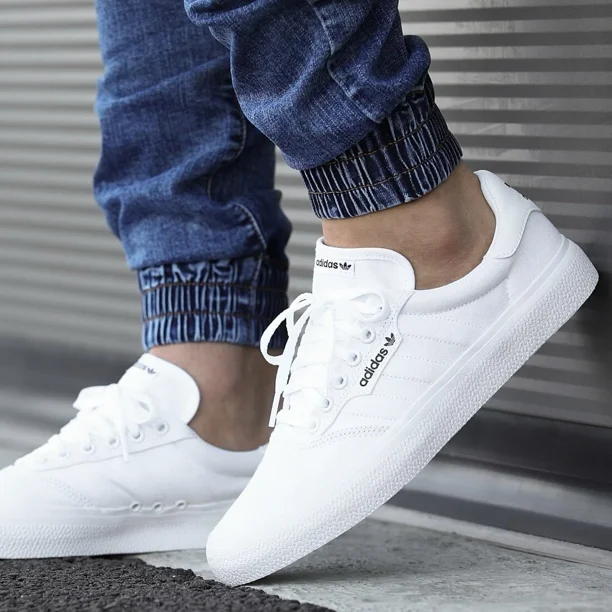 Adidas 3MC Men's Skate Shoe Athletic Sneakers All White Trainers Footwear #705