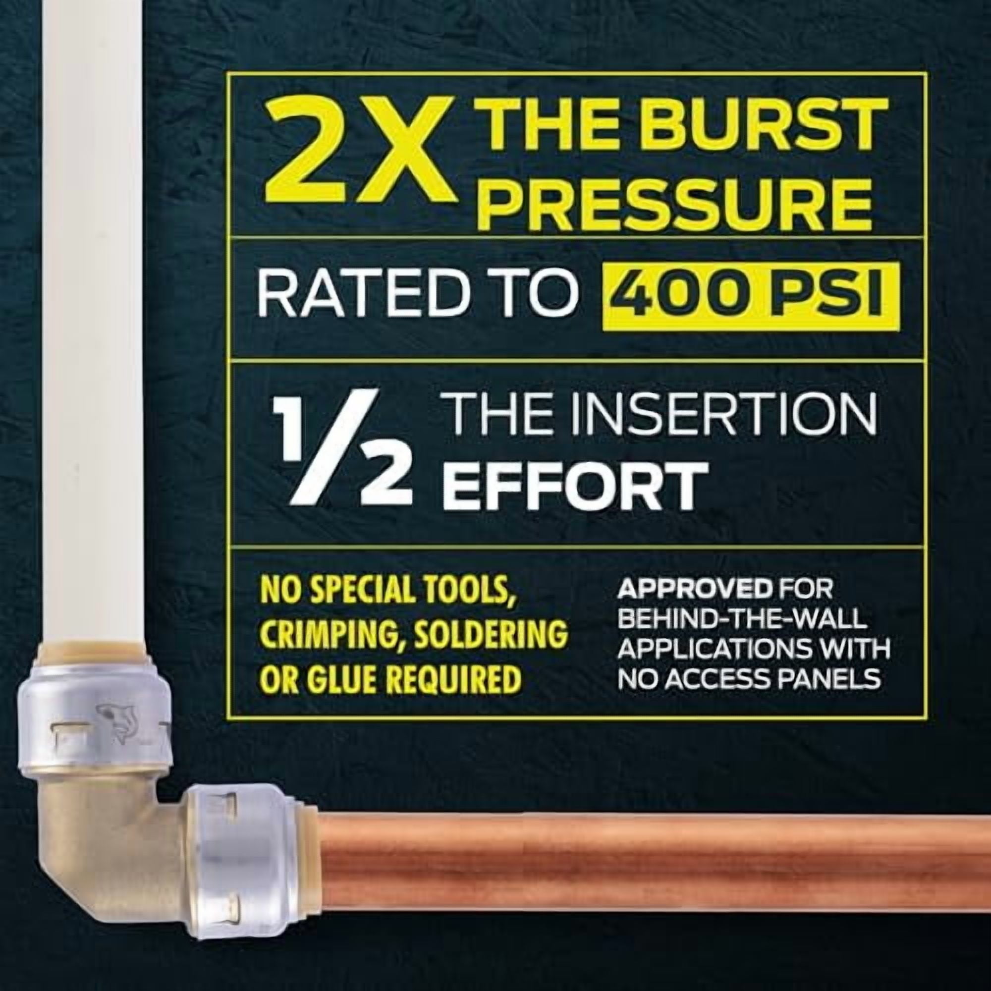 Sharkbite Max 3/4 in. Push-to-Connect x 3/4 in. FIP x 18 in. Water Heater Connector in Braided Stainless Steel - UR3088FX18