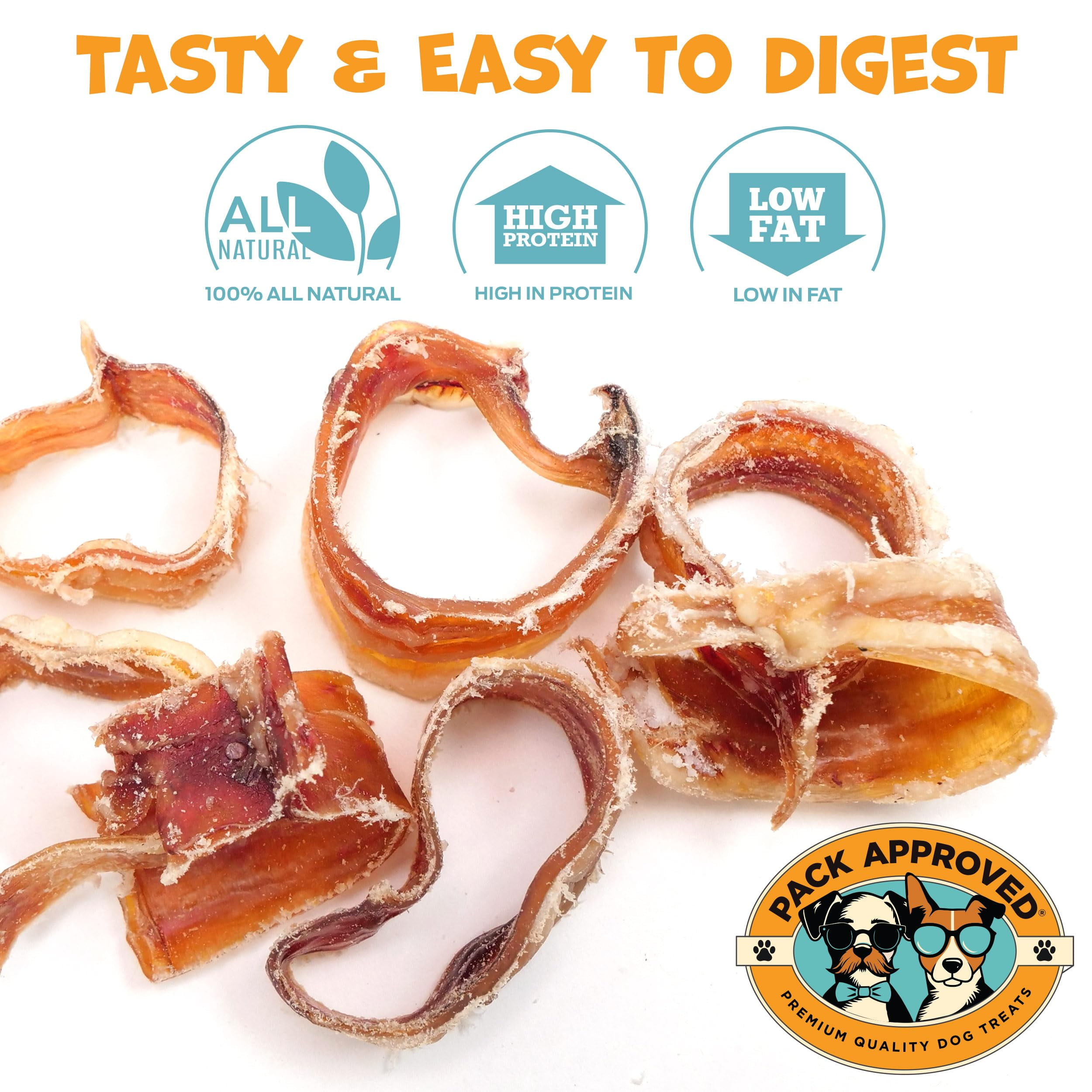 Pack Approved Beef Trachea Smoke Rings - Crunchy Dog Treats Beef Trachea for Dogs - with Glucosamine Chondroitin for Dogs - No Hide Dog Chews for Healthy Treats for Training and Snacks - 10oz