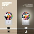 thumbnail image 3 of Round LED Night Lights Lamp with Dusk to Dawn Sensor, Vibrant Pattern Of Cartoon Cats In Colorful Looking Happy Night Light Plug Into Wall for Kids Room, Bedroom, Bathroom, Kitchen, Hallway, 3 of 4