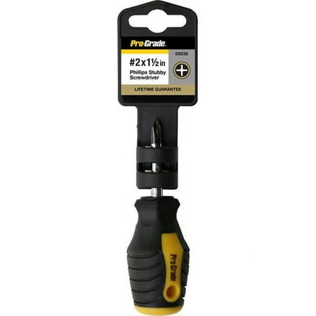 UPC: 0035794550349 | Pro-Grade 55035 No. 2 x 1.5 in. Stubby Phillips Screwdriver