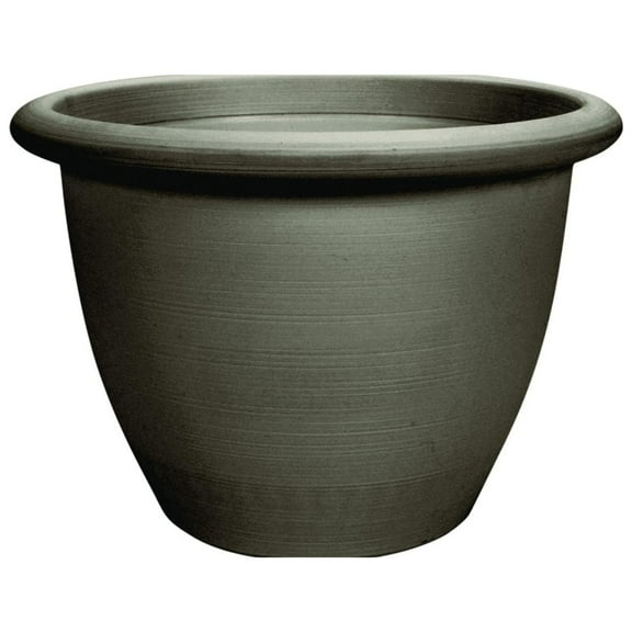 The HC Companies Sevilla Round Self-Watering Pot with Internal Disk, 14 Inch, Cappuccino