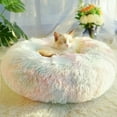 thumbnail image 3 of Round Plush Pet Bed for Dogs & Cats,Fluffy Soft Warm Calming Dog Bed Sleeping Kennel Nest,23.6 x 23.6 x 8", 3 of 6