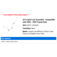 thumbnail image 2 of A/C Liquid Line Assembly - Compatible with 2000 - 2002 Toyota Echo 2001, 2 of 2