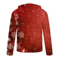 thumbnail image 4 of Mens Christmas Print Sports Fitness Pullover Hooded Half-Zip Sweatshirt, 4 of 6