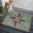 thumbnail image 3 of Entryway Rug 2'x3', Farmhouse Flowers Small Rug for Kitchen Bathroom Door Mat Indoor Entrance, Ethnic Retro Abstract Pattern Lattice Non-Slip Area Rugs Floor Mats Carpet Front Door Rugs, 3 of 8
