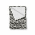 thumbnail image 2 of Lattice Soft Flannel Fleece Throw Blanket, Pastel Silhouettes of Flower Petals Abstract Style on Dark Backdrop, Cozy Plush for Indoor and Outdoor Use, 50" x 60", Charcoal Grey and Ivory, by Ambesonne, 2 of 6