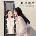 thumbnail image 4 of Freestanding Armoire Jewelry Cabinet Lighted Mirror Angle Adjustable 16 LED Lights Black, 4 of 6