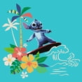 thumbnail image 2 of Girls Lilo & Stitch Surfing And Flowers T Shirt, 2 of 4