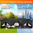 thumbnail image 6 of HOTEEL Carport 10'x30' Large Pop up Car Canopy with Handbag, Portable Garage Wedding Tent Big Tents Carports Shelter, Large Canopy tent for Outdoor Party Birthday, Black, 6 of 9