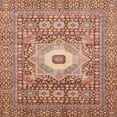 thumbnail image 1 of Ahgly Company Indoor Square Abstract Light Salmon Rose Pink Abstract Area Rugs, 3' Square, 1 of 6