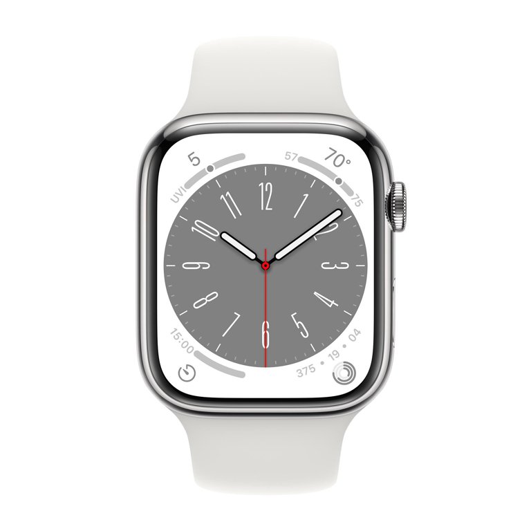 Apple Watch Gen 8 Series 8 Cell 45mm Silver Stainless Steel 