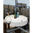 thumbnail image 2 of Fsddascl Spring Floral Outdoor Tablecloth - 54 Inch Round Dining Table Cover, Weeping Leaves Butterflies Waterproof Outdoor Table Cloth with Umbrella Hole & Zipper for Picnic/Patio/Party, 2 of 7