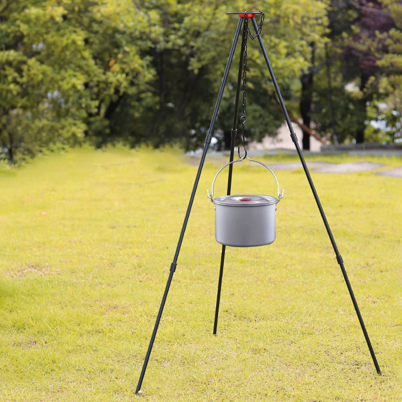 with Hanging Chain Camping Tripod Portable Barbecue Hanging / Storage