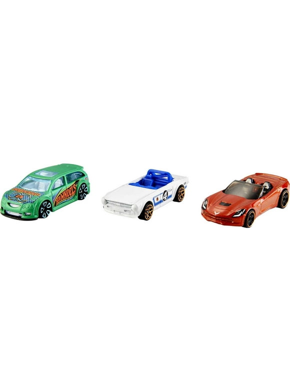 Hot Wheels 3-Car Pack, Multipack of 3 Hot Wheels Vehicles, Gift for Kids 3 Years & Up (Styles May Vary)