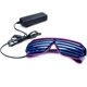 thumbnail image 5 of Gafas de neón Rave (púrpura azul) Gafas de sol LED intermitentes iluminan disfraces de DJ para fiesta, años 80, EDM, Halloween, 5 of 5