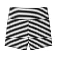 thumbnail image 6 of Women's Fold Over Shorts Y2K Striped Mini Shorts Waist Elastic Lounge Pajama Pants Summer Casual Soft Yoga Pants, 6 of 6