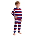 thumbnail image 4 of JAJAHO Boys Girls 2 Piece Outfits Home Clothes Sets Stripe Long Sleeve Top And Ankle-Tied Pants For Kids 2-10 Years Casual Playwear Cozy Outfit, 4 of 4