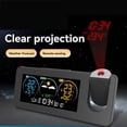 thumbnail image 5 of Reloj de Proyección Electrónico con Enchufe USB, Estación Meteorológica Electrónica, Higrómetro de Proyección, Pantalla A Color, Reloj Despertador Digital, 5 of 5